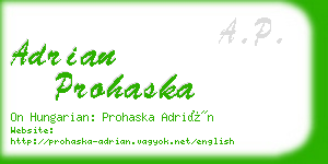 adrian prohaska business card